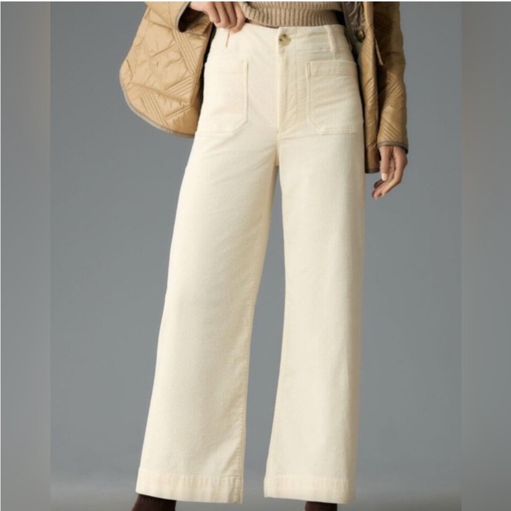 Avec Les Filles Cream Ankle Pants
